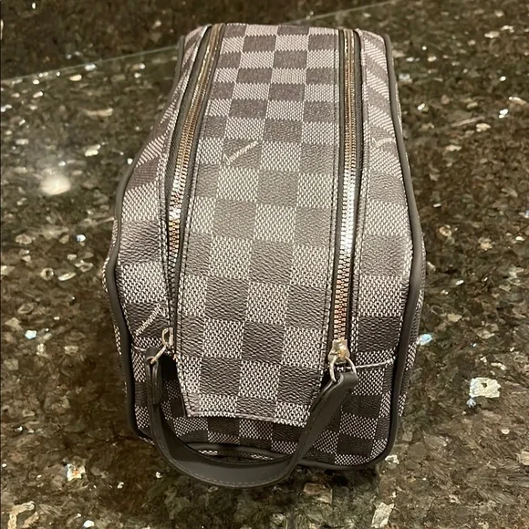 Checkered Gray Men's Bag travel bag - Picture 2 of 3